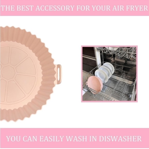 Brand New 2-Pack Air Fryer Non-Stick Silicone Liners Easy Clean Reusable - Picture 12 of 12